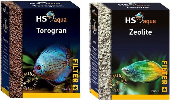 HS-aqua Torogran + Zeoliet - Aquarium Filtermateriaal - 2x 1 Liter - Combi Deal