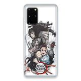Beschermhoes Samsung Galaxy S20 FE / S20FE Manga Demon Slayer, wit Beschermhoes