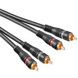 Allteq ALTQ-RCA-HQ-B-0.2 audio kabel 0,2 m 2 x RCA Zwart