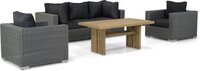 Garden Collections Toronto/Brighton 140 cm stoel-bank loungeset 4-delig