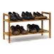 Relaxdays Open Shoe Rack - 24 Pair - Walnut Wood