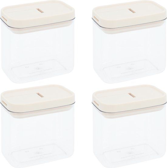 Krumble Voorraadpotten - Set van 4 - 800 ml - Plastic