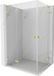 Mexen Lunar L Duo cabine de douche battante gauche 100 x 75 cm, transparent, or brossé