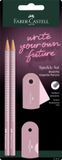 Faber-Castell Sparkle Grip Potlodenset - Rose Shadows - B Hardheid - 2 mm Punt