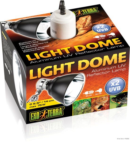 Exo Terra light dome - 14x18,5x14cm Terrariumverlichting - naturel - 7st