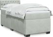vidaXL Boxspring met matras fluweel lichtgrijs 90x200 cm