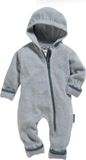 Playshoes Fleece overall voor baby's - Gevlekt - Grijs/melange - maat 74cm