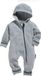Playshoes Fleece overall voor baby's - Gevlekt - Grijs/melange - maat 74cm