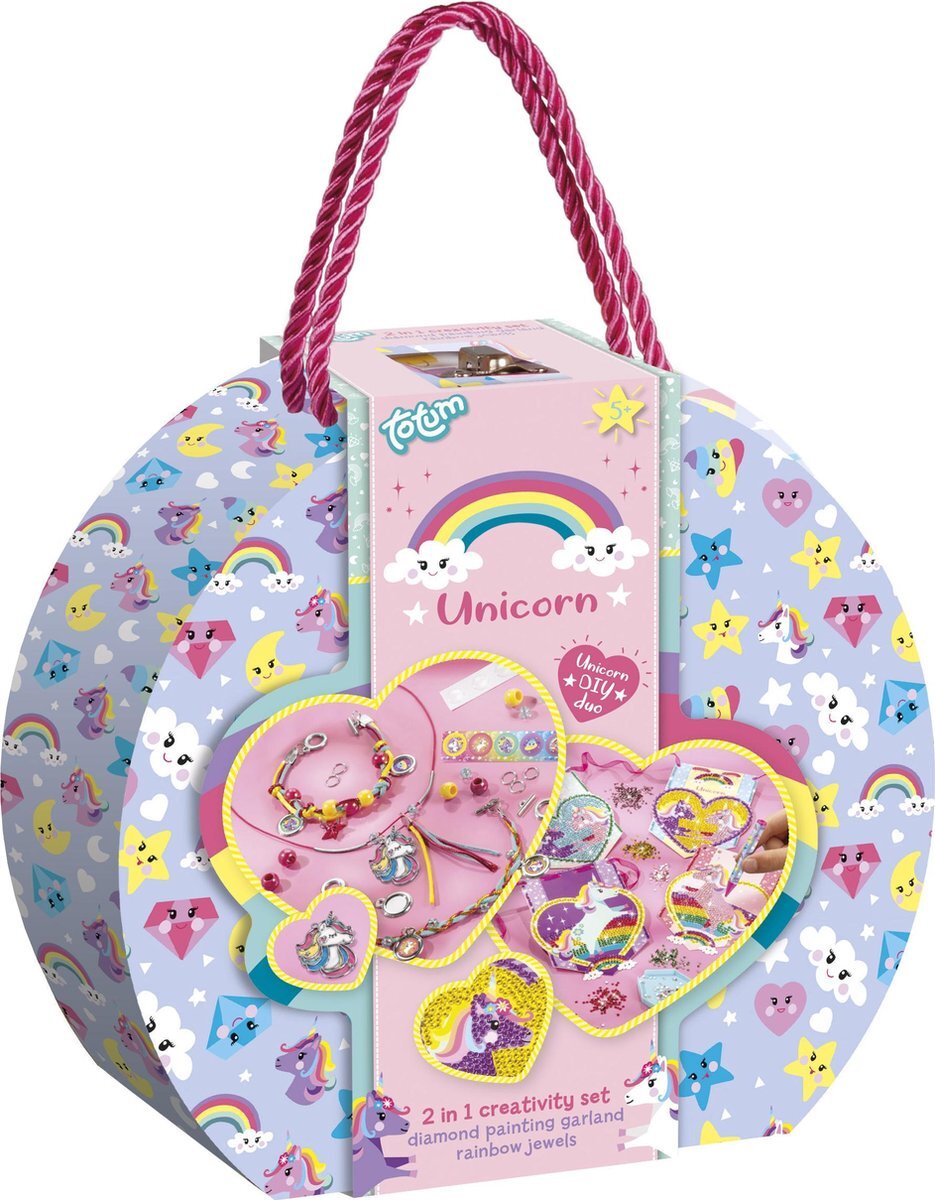 Totum Unicorn 2 In 1 Suitcase Bracelets, Diamond Paint