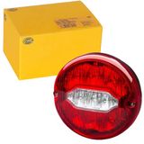 HELLA 2SD 013 155-111 Achterlicht - LED - 24V - Geschroefd/Geschroefd - Lenskleur: Rood/Transparant - Kabel: 3020mm - rechts/links - Aantal: 1