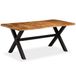 vidaXL Table de salle à manger bois d'acacia et de manguier massif, 180x90x76 cm