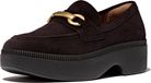 FitFlop F-Luma Chunky-Snaffle Suede Demi-Wedge Loafers BRUIN - Maat 42