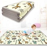 Babymat, gevoerd, opvouwbaar, 180 x 200 x 1,5 cm, speeldeken, waterdicht, omkeerbaar, activiteitenmat, fitnessmat, baby, cadeau voor baby's