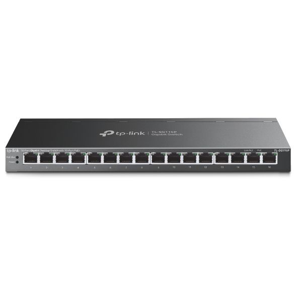 TP-Link TL-SG116P 16-Port Gigabit Ethernet Switch - Unmanaged