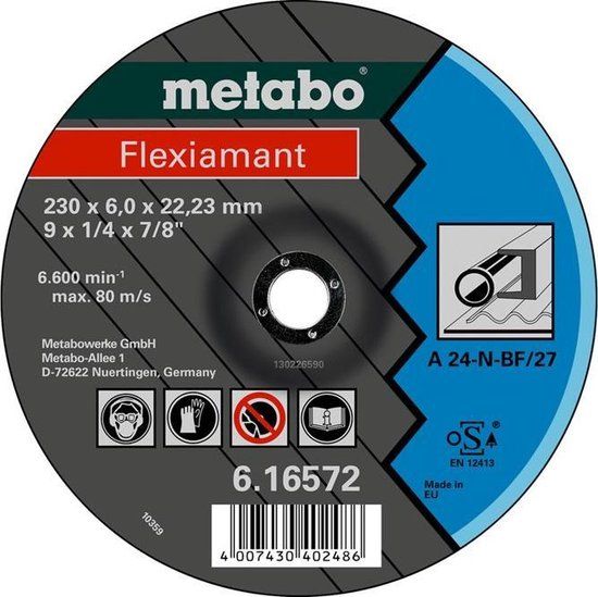 Metabo accessoires Metabo Flexiamant 125x4,0x22,2 staal