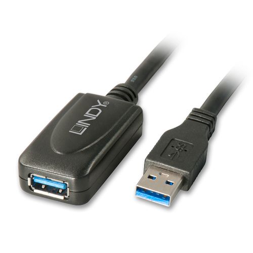 LINDY USB 3.0 Kabel - 5m - Zwart - 43155