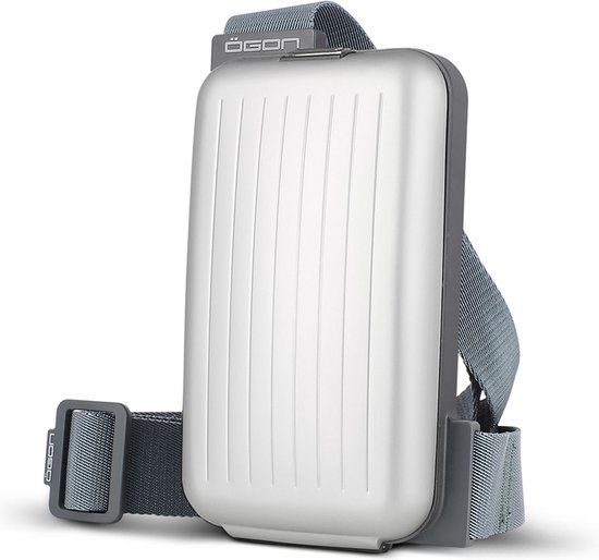 Ögon Designs Phone Bag Aluminium Telefoontas - Sling Bag - Zilver