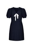 DreiMaster Klassik Jurk navy / wit
