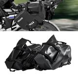 VEVOR Motorzadeltassen, 28 l (14 l x 2), grote capaciteit zijzadeltassen compatibel met de meeste motorfietsen, waterdichte outdoor sporten motorfiets bagage opslag schoudertas met bodemriem, zwart