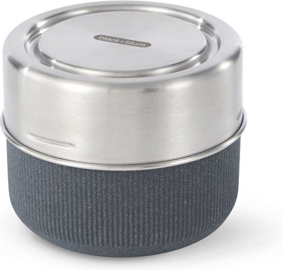 Black+Blum Glazen Lunchbox - Pot - 600ml - Grijs