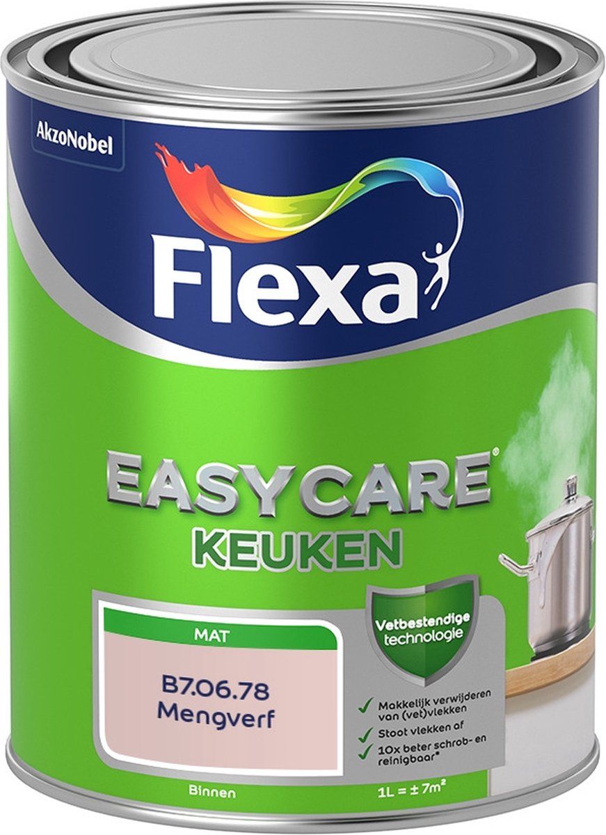 FLEXA Easycare Muurverf - Keuken - Mat - Mengkleur - B7.06.78 - 1 liter