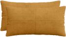 vidaXL Kussensloop 2 stuks Geel 40 x 70 cm Corduroy