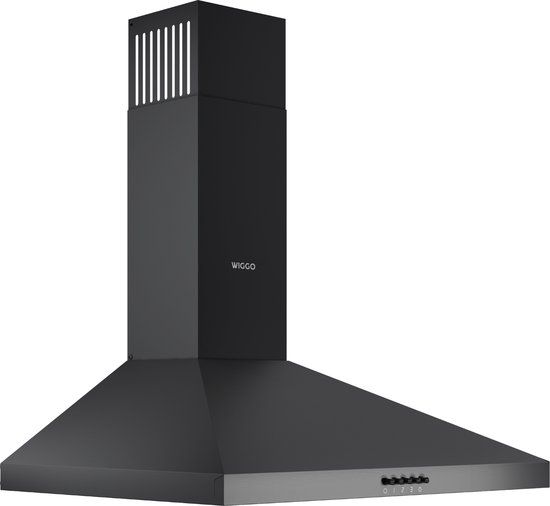 Wiggo WE-A630P(B) - Wandschouw Afzuigkap - 60cm - Zwart
