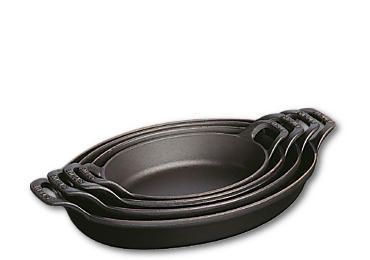 Staub Stapelbaar bord, ovaal - Zwart