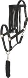 Imperial Riding - Set Van Halster, Touw En Vliegenfrontriem - Zwart - Maat Cob