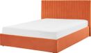 Beliani VION - Bed met opbergruimte - Oranje - 160 x 200 cm - Fluweel