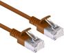ACT Bruine 7 meter LSZH U/FTP CAT6A datacenter slimline patchkabel snagless met RJ45 connectoren