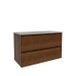 Saniclass meuble de salle de bain - 100x45x62cm - lavabo en céramique Vygo - mat walnut pur