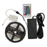 JANDEI - Veelkleurig ledstrip, 5 meter, 12V, 300 leds, SMD5050, dimbaar, 16 vaste kleuren. Voor interieurdecoratie in de kamer, elektronische apparaten, feesten (inclusief voeding en bediening)