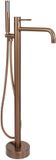 Rea - Vloeren Badmengkraan Lungo Diamond Brush Copper