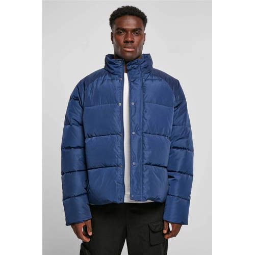 Urban Classics gewatteerde jas blauw