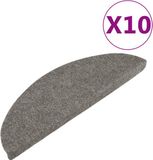 vidaXL Trapmatten, zelfklevend, 10 stuks, grijs, 65 x 22,5 x 3,5 cm