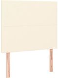 vidaXL Hoofdbord - Crème - 100x5x118/128 cm - Kunstleer