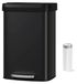 50 litres poubelle pour la cuisine - poubelle à pédale - acier inoxydable - couvercle avec mécanisme soft-close - anneau intérieur pour sacs poubelles - poignée à l'arrière - noir