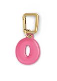 UNTAGS - Bedeltje O - materiaal met ledereffect - inclusief gouden metalen gesp - roze