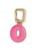 UNTAGS - Bedeltje O - materiaal met ledereffect - inclusief gouden metalen gesp - roze