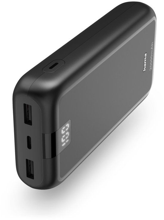 Hama Power Pack Performance 20 - 20000 mAh Powerbank - Antraciet