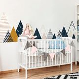 Ambiance Sticker Muurstickers voor kinderkamers - Decoratie voor babykamers - Gigantische muursticker voor kinderen, Scandinavische bergen, VENKA - 40x65cm