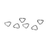 Hama Set van 6 splenringen/sleutelringen voor bevestiging van camerariemen, driehoekige vorm, diameter: 12 mm, zilver