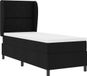 vidaXL Boxspringbed met hoofdeinde, zwart, 80 x 200 cm, stof