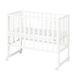 roba Cododo Bed 45 x 90 cm safe asleep 3-in-1 - In hoogte verstelbaar - Complete set met wieg, matras, canvas barrière en remwielen - Wit hout