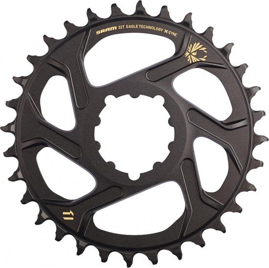 SRAM X-Sync 2 Kettingblad Directe Montage aluminium 12-speed 3mm, zwart Uitvoering 38T