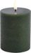 Uyuni led-kaars Rustic 7,8 x 10cm olive green