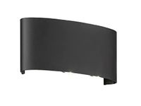 Fischer & Honsel Led-buitenlamp Berlin, extravagante outdoor lamp 6-vlammen met leuke lichteffecten, IP54-bescherming, metaal & acrylglas gesatineerd, zwart, 18,5 x 9,50 cm