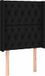 vidaXL Hoofdbord met randen 83x16x118/128 cm stof zwart