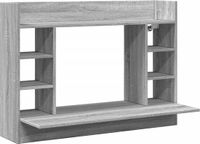 vidaXL Wandbureau 105x48x75 cm bewerkt hout grijs sonoma eikenkleurig